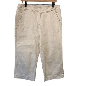 Sandro Sportswear Cropped Khaki Pant Straight Leg Stretch High-Rise Outdoor
